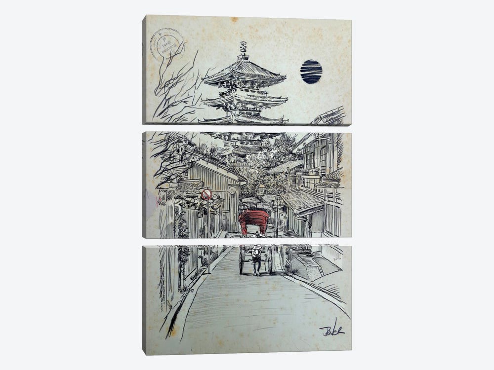 Another Kyoto Moment 3-piece Canvas Art Print