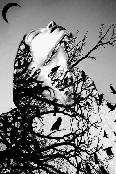 Double Exposure Photography: Don't Look Down by Loui Jover