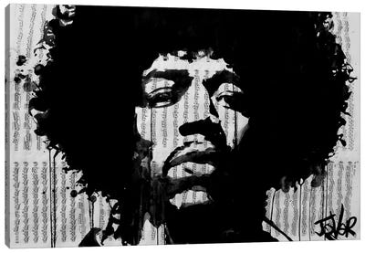Haze Canvas Art Print - Jimi Hendrix