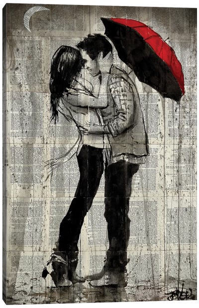 Rainfall Kisses Canvas Art Print - Love Art