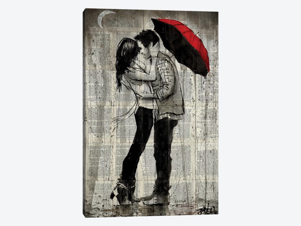 Rainfall Kisses by Loui Jover 1-piece Canvas Wall Art