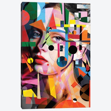 She Loves Colors Canvas Print #LJR182} by Loui Jover Canvas Art