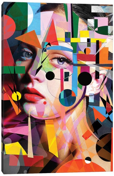 She Loves Colors Canvas Art Print - Loui Jover