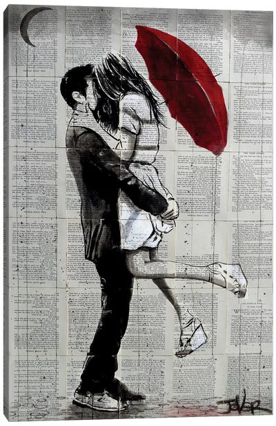 Forever Romantics Canvas Art Print - Rain Inspired