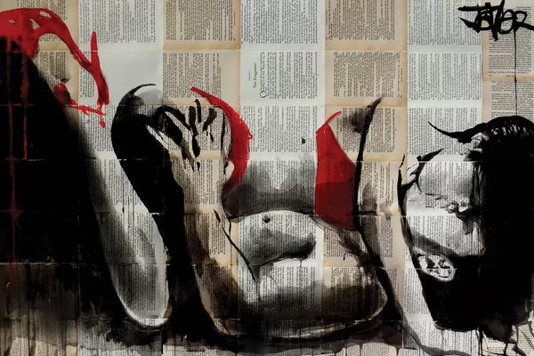 Romantic Bedroom (Couples): Lust In Red by Loui Jover