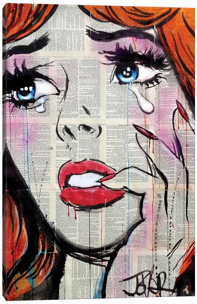 Retro Pop Tears Canvas Art Print - Loui Jover