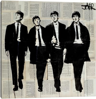 Backbeat Canvas Art Print - The Beatles