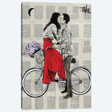 Bike Days Canvas Print #LJR237} by Loui Jover Canvas Print