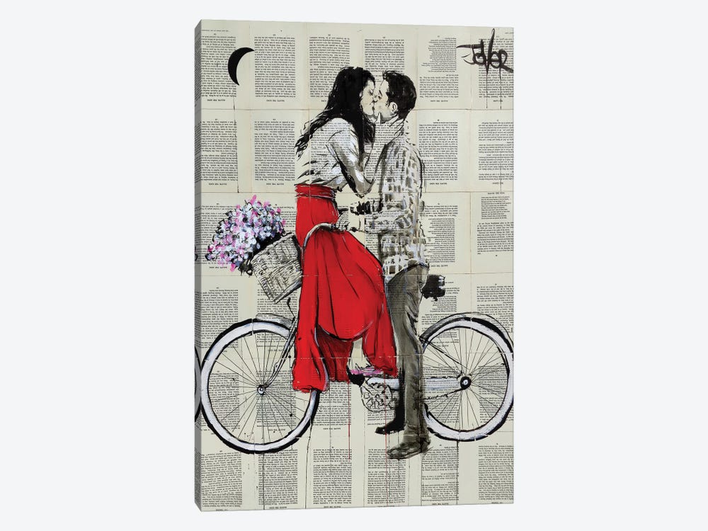 Bike Days by Loui Jover 1-piece Canvas Wall Art
