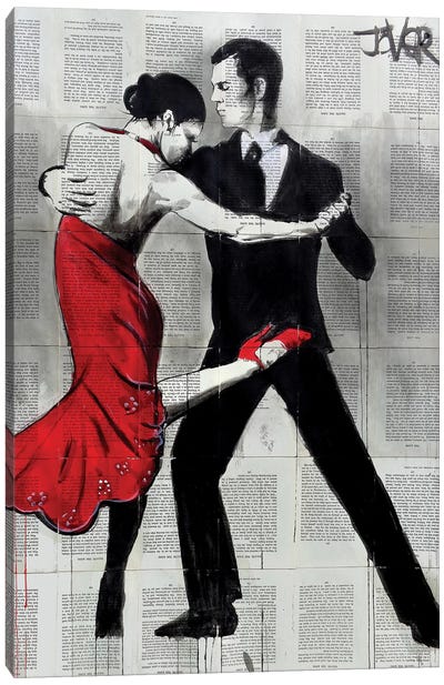 Flamenco Nights Canvas Art Print - Valiant Poppy