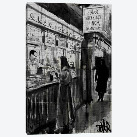 Night Café Canvas Print #LJR24} by Loui Jover Art Print
