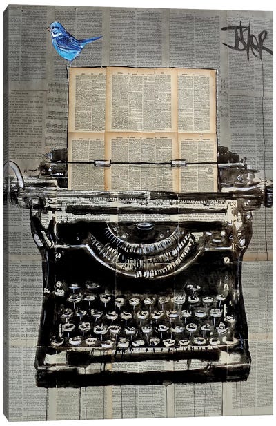 The Writer Canvas Art Print - Typewriters