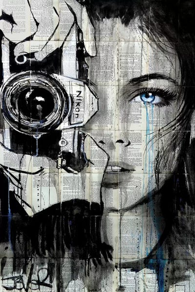 Black & White & Blue: Shootin by Loui Jover