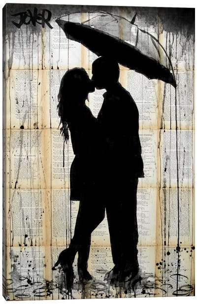 Rain Lovers Canvas Art Print - Couple Art