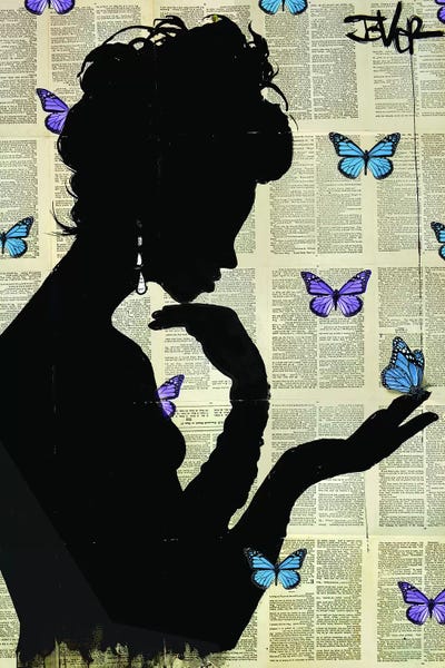 Silhouettes: Blue Butterflight by Loui Jover