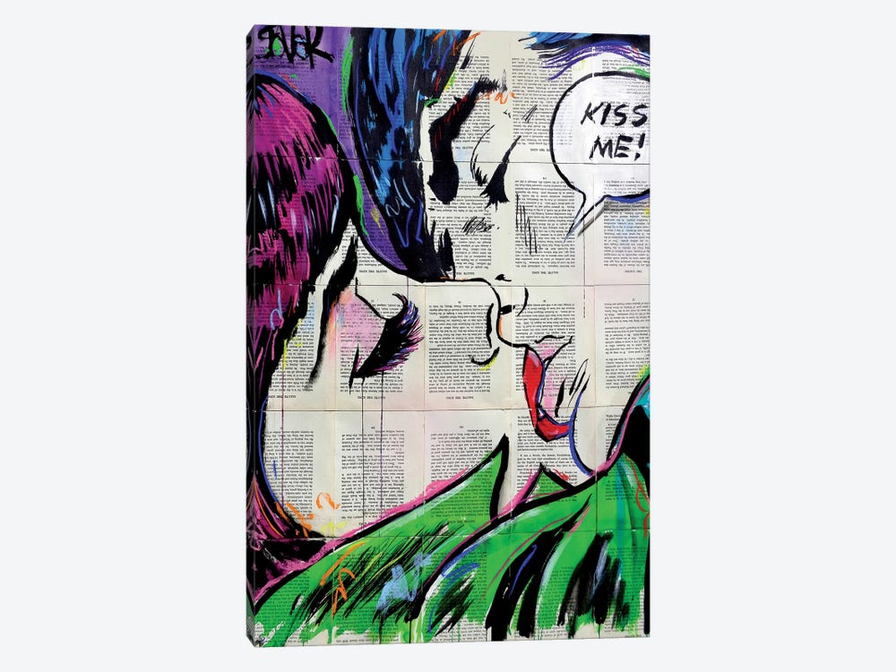 Kiss Me Pop by Loui Jover 1-piece Canvas Print