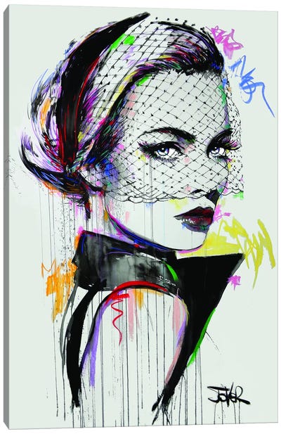 V Canvas Art Print - Margot Robbie