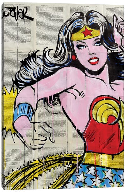 Wonder Pop Canvas Art Print - Justice League