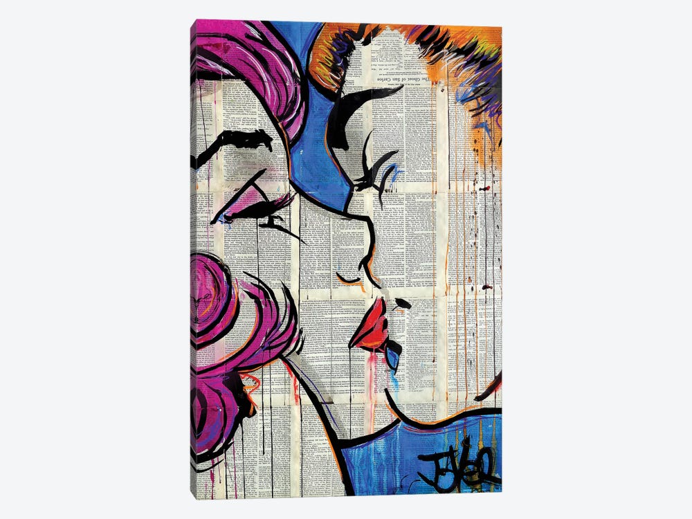 True Pop Kiss by Loui Jover 1-piece Canvas Print