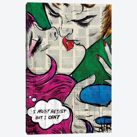 Resisting Pop Art Canvas Print #LJR364} by Loui Jover Canvas Print