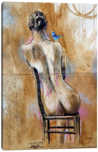 Naked Hope Canvas Art Print - Loui Jover