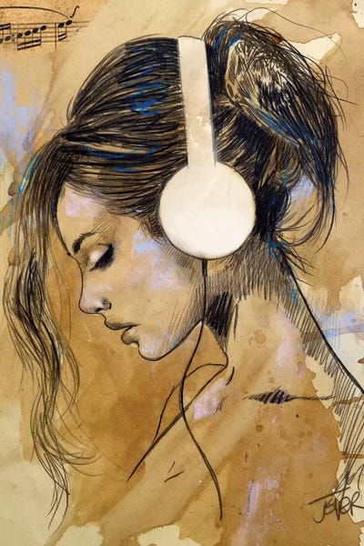 Listens by Loui Jover canvas print