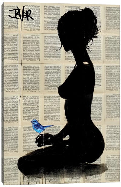 With A Little Hope Canvas Art Print - Silhouette Art