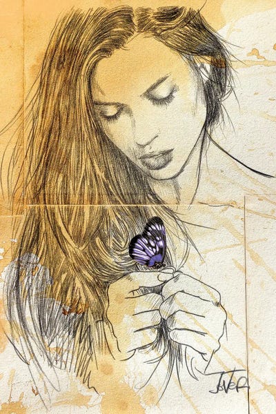 Loui Jover: Blue Butterfly by Loui Jover
