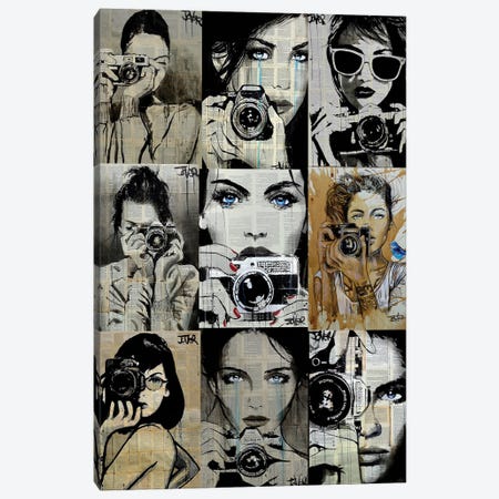 9 Camera Gals Canvas Print #LJR469} by Loui Jover Canvas Art Print