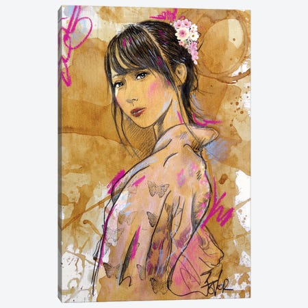 Sakura Canvas Print #LJR479} by Loui Jover Canvas Artwork