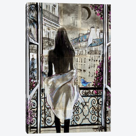 From Her Balcony Canvas Print #LJR523} by Loui Jover Canvas Artwork