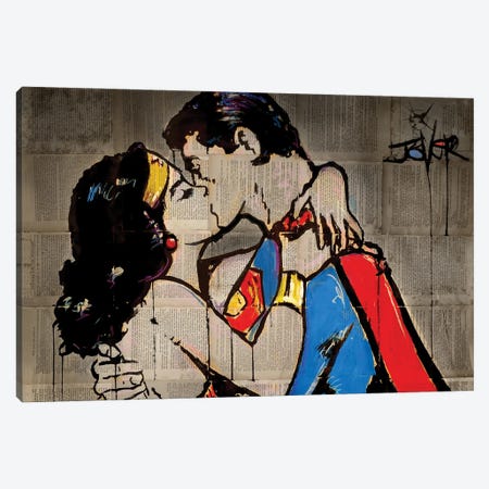 Super Kiss Canvas Print #LJR544} by Loui Jover Canvas Print