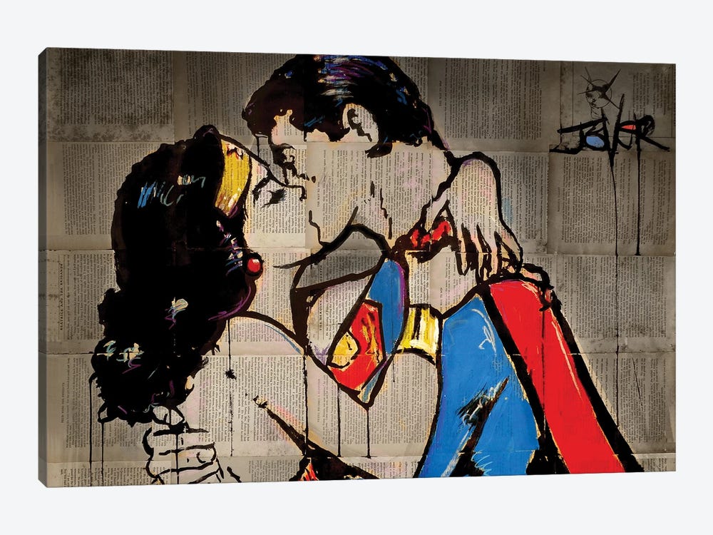 Super Kiss by Loui Jover 1-piece Canvas Print