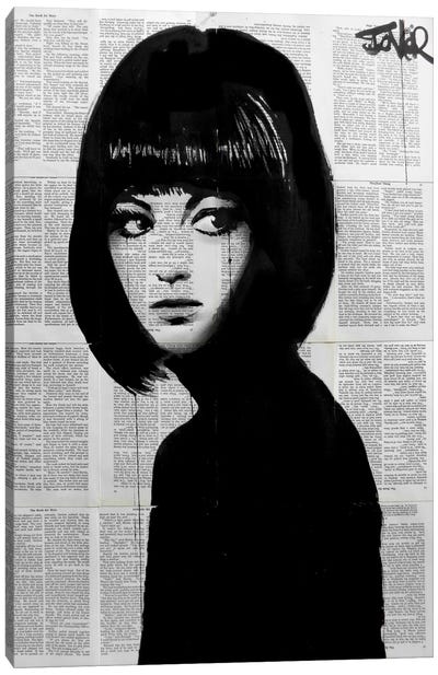 Girl In Black Canvas Art Print - Loui Jover