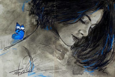 Only Because by Loui Jover framed canvas print