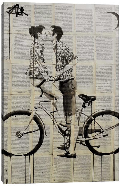 Love Cycle Canvas Art Print - Bicycle Art