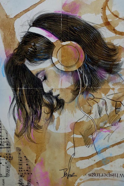 Whisperings by Loui Jover canvas print