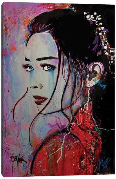 Xia Canvas Art Print - Lips Art