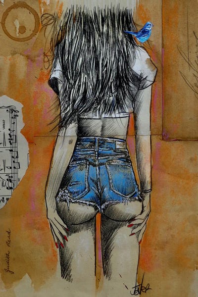A Girl Called Destiny by Loui Jover framed canvas print