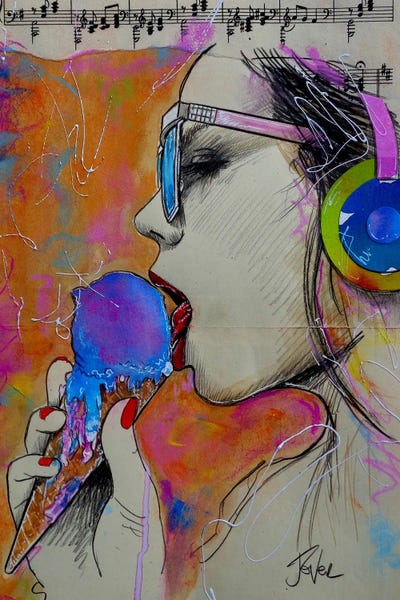 Cream by Loui Jover framed canvas print