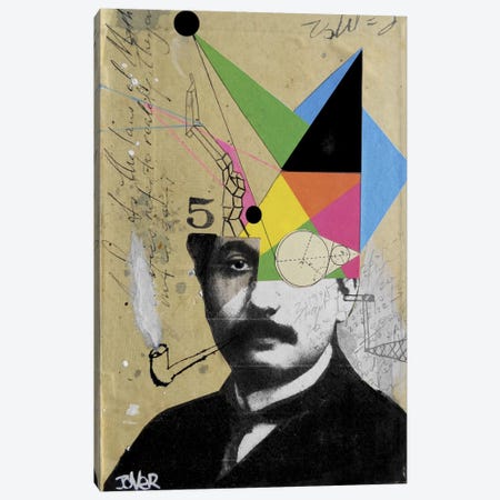 Einstein For The Lateral Thinker Canvas Print #LJR6} by Loui Jover Art Print