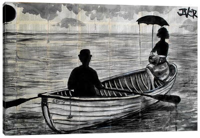 The Crossing Canvas Art Print - Rowboat Art