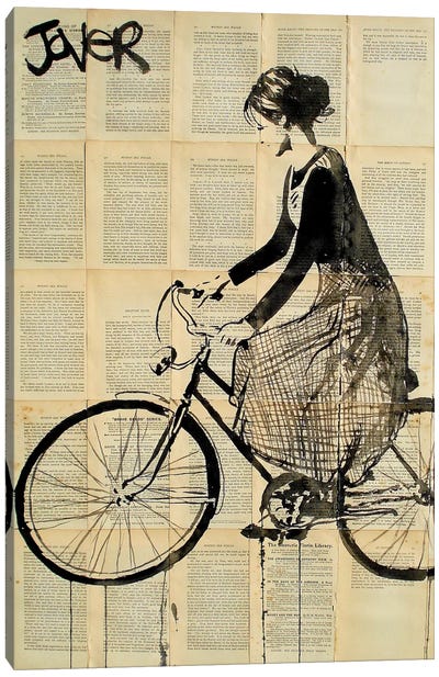 Violet's Way Canvas Art Print - Cycling Art