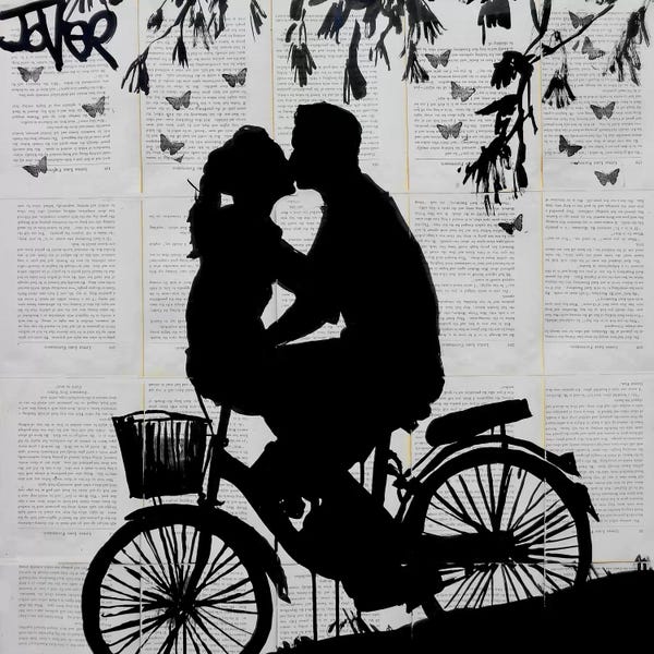 Black & White Decorative Art: A Little Love And Adventure by Loui Jover