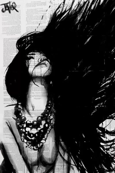 Black & White Pop Culture Art: Amazonia by Loui Jover