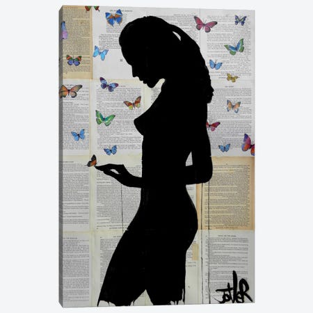 Butterflies Canvas Print #LJR90} by Loui Jover Canvas Art Print