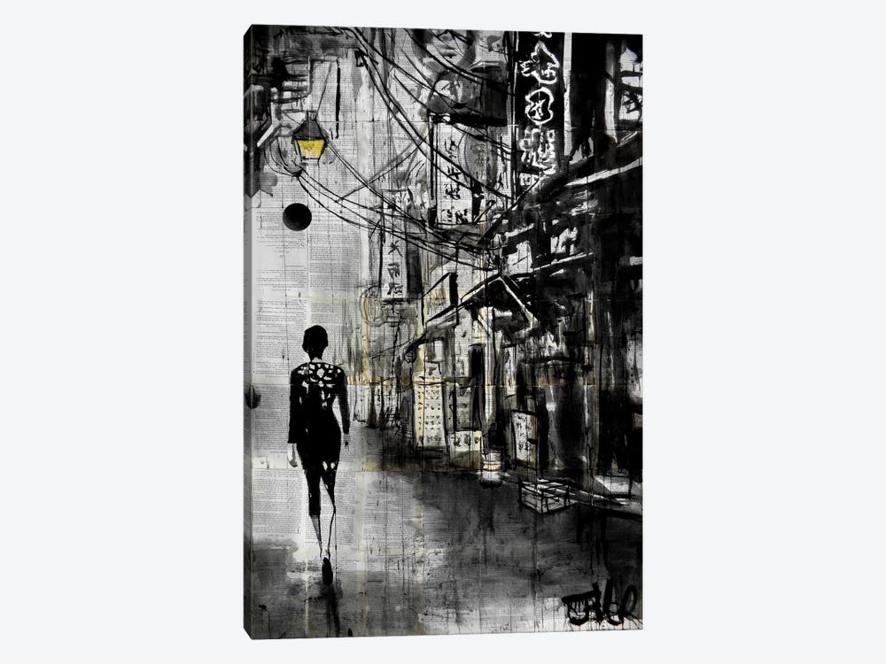 Chinatown Walk by Loui Jover 1-piece Canvas Wall Art