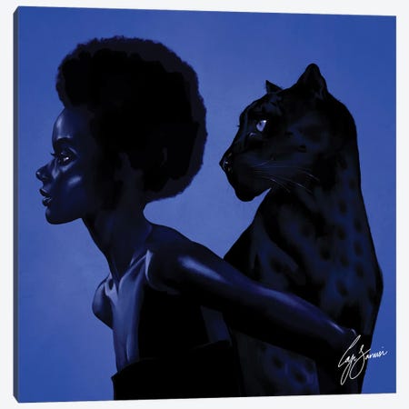 Panther Canvas Print #LJS12} by Laji Sanusi Canvas Artwork