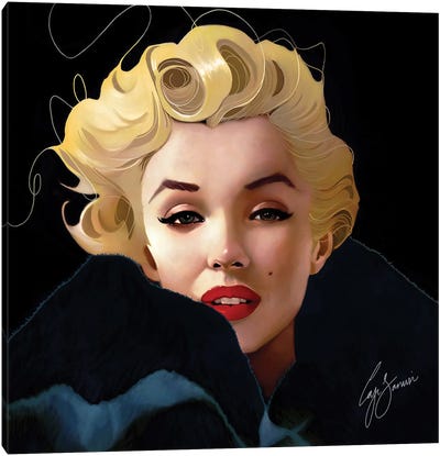 Monroe Canvas Art Print - Model & Fashion Icon Art