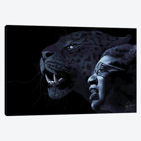 The Panther and The Messiah Canvas Print #LJS8} by Laji Sanusi Canvas Print